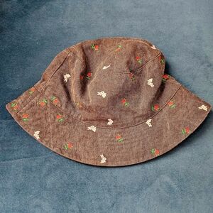 Urban Outfitters Rabbits And Roses Bunnies Bows Bucket Hat